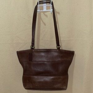 Vintage Coach T8K4914 Brown Leather Tote Bag